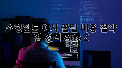 소형/원룸 이사 꿀팁🍯 비용 절약 & 짐 정리 A to Z